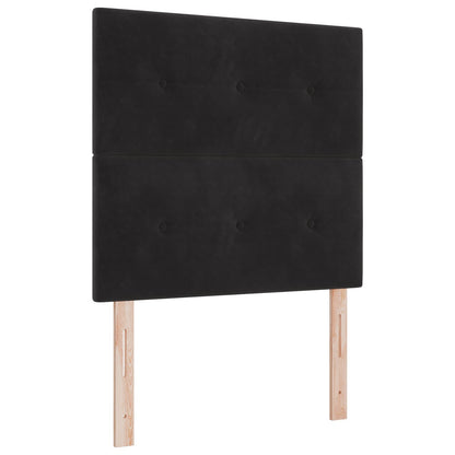 vidaXL Boxspring Bed met Matras Zwart 90x200 cm Velvet