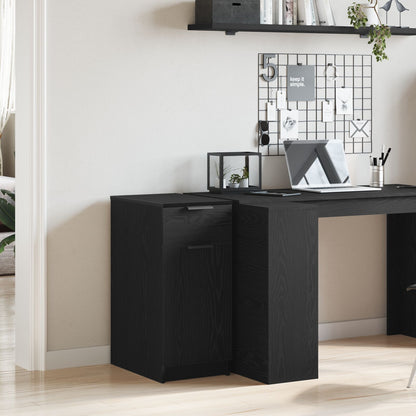 vidaXL Bureau Kast in Zwart Eiken - 33x50x75 cm - Gemaakt van Engineered Hout