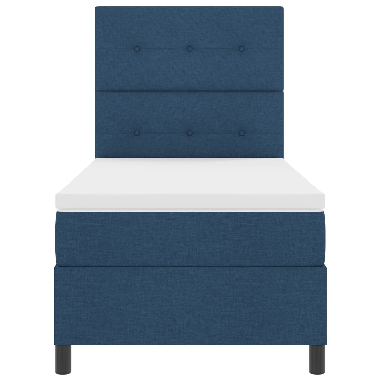 vidaXL Boxspring Bed met Matras Blauw 90x200 cm Stof