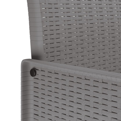 vidaXL 7-delige Tuin Dinerset met Kussens Lichtgrijs Poly Rattan