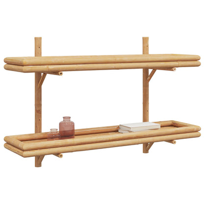 vidaXL Wandplank 2-Tier 100x26x60 cm Bamboe