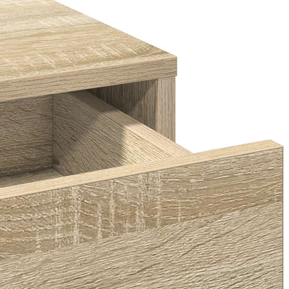 vidaXL 2-delige kaptafelset met LED in Sonoma eiken en gefabriceerd hout