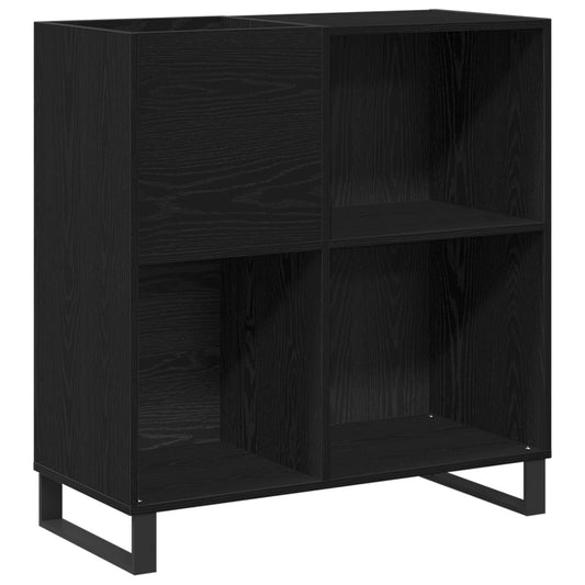 vidaXL Recordkast Zwart Eiken 84.5x38x90 cm Geconstrueerd Hout