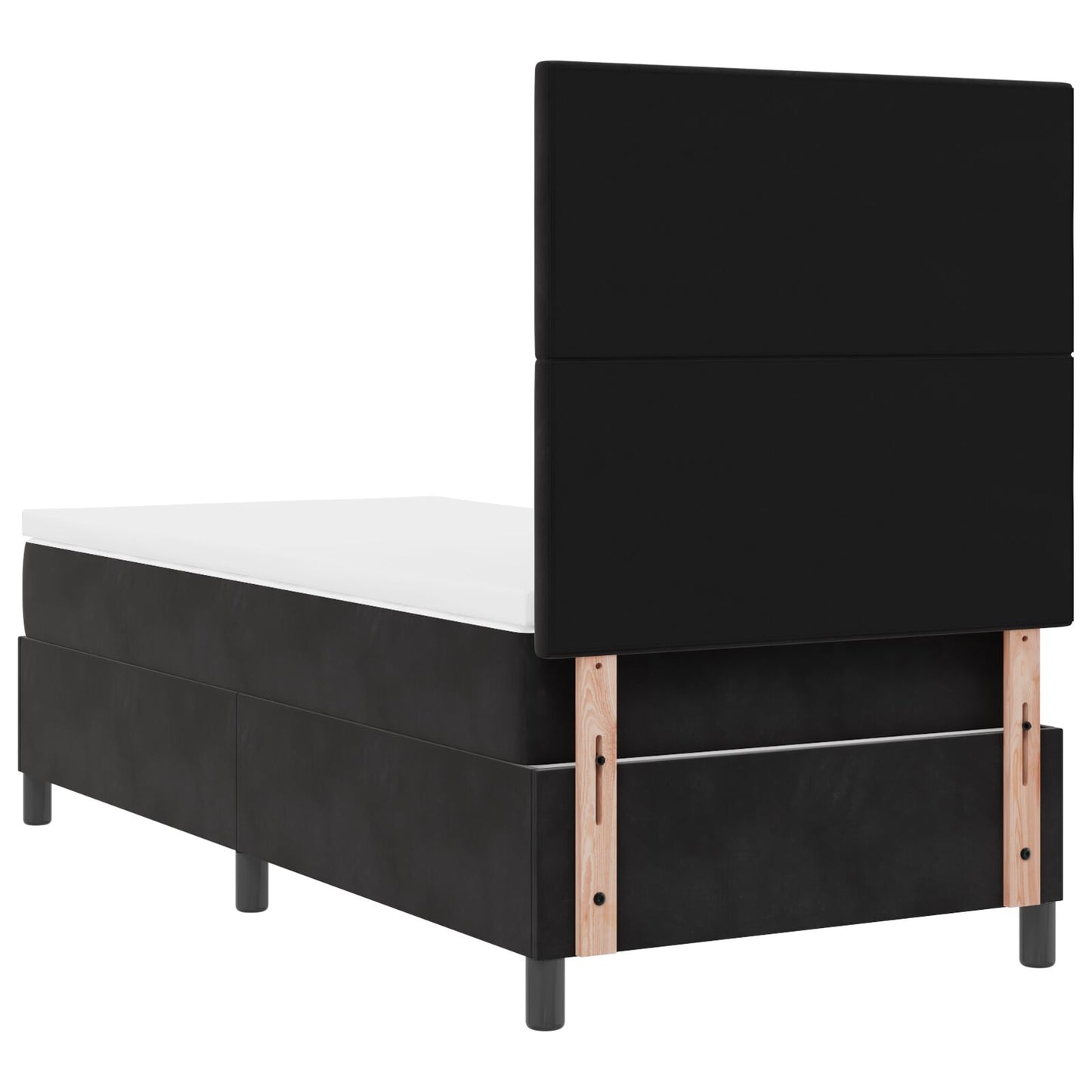 vidaXL Boxspring Bed met Matras Zwart 90x200 cm Velvet