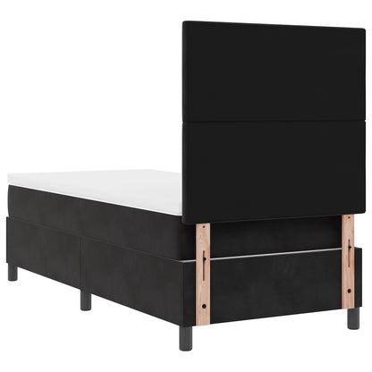 vidaXL Boxspring Bed met Matras Zwart 90x200 cm Velvet
