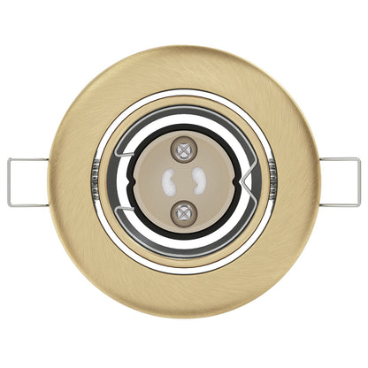 vidaXL Lampen Set van 24 Messing 9 cm Messing Inbouwlampen Ronde