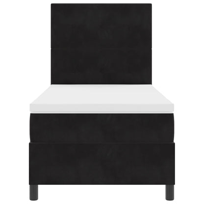 vidaXL Boxspring Bed met Matras Zwart 90x200 cm Velvet