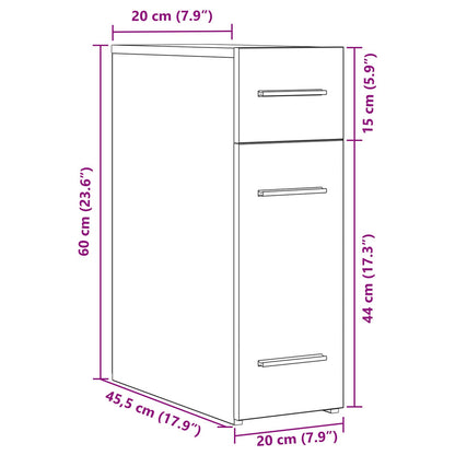 vidaXL Apothekerskast Oud Hout 20x45,5x60 cm Bewerkt Hout