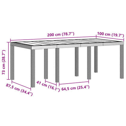 vidaXL 7-delige Tuin Dinerset met Kussens Lichtgrijs Poly Rattan