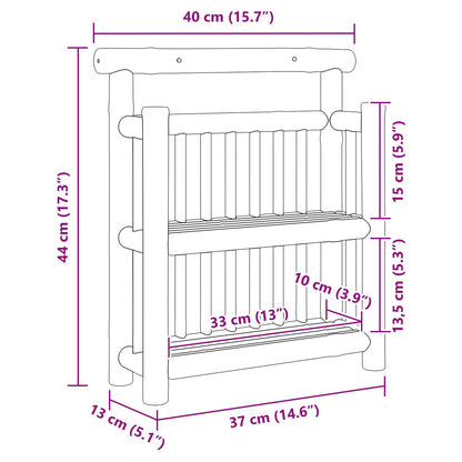 vidaXL Wandplank 2 niveau's 40x13x44 cm Bamboe