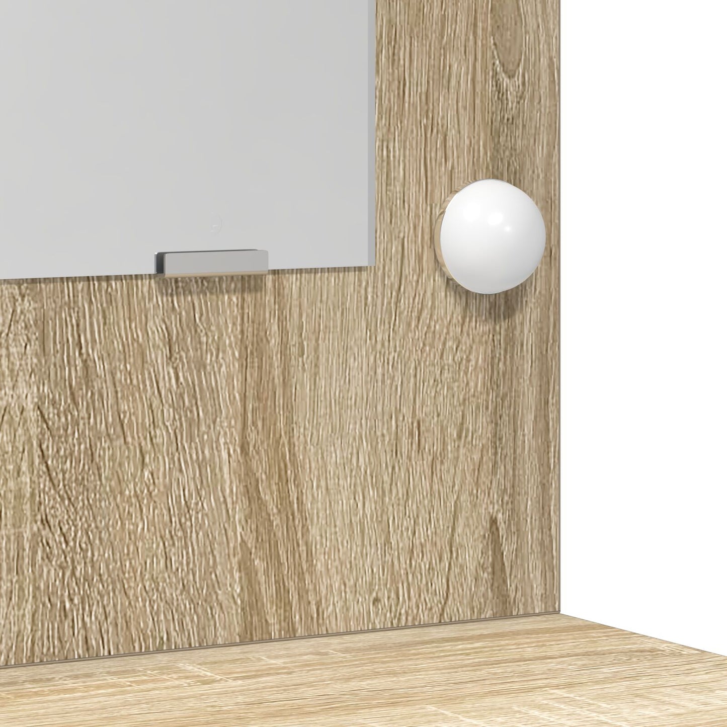 vidaXL 2-delige kaptafelset met LED in Sonoma eiken en gefabriceerd hout
