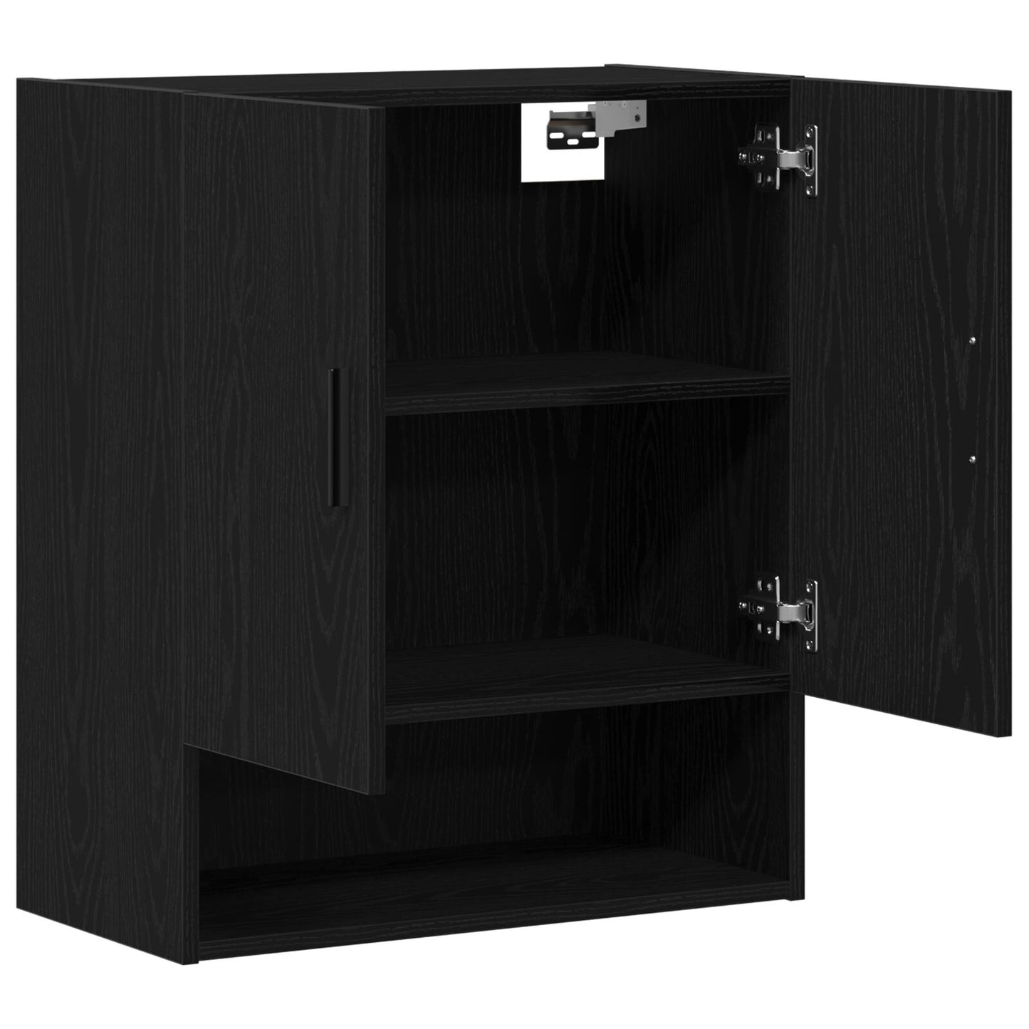 vidaXL Wandkast Zwart Eiken 60x31x70 cm Gemaakt van Hout
