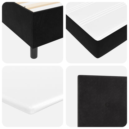 vidaXL Boxspring Bed met Matras Zwart 90x200 cm Velvet