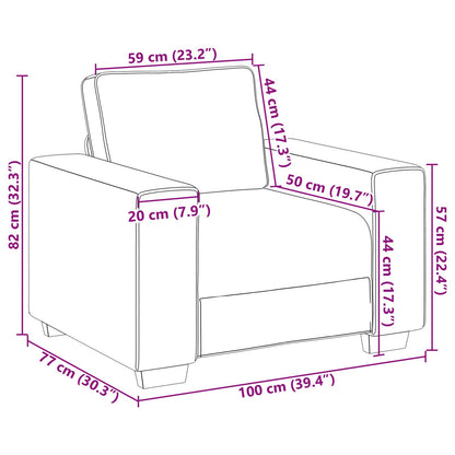 vidaXL Sofa Stoel Linnen 59 cm