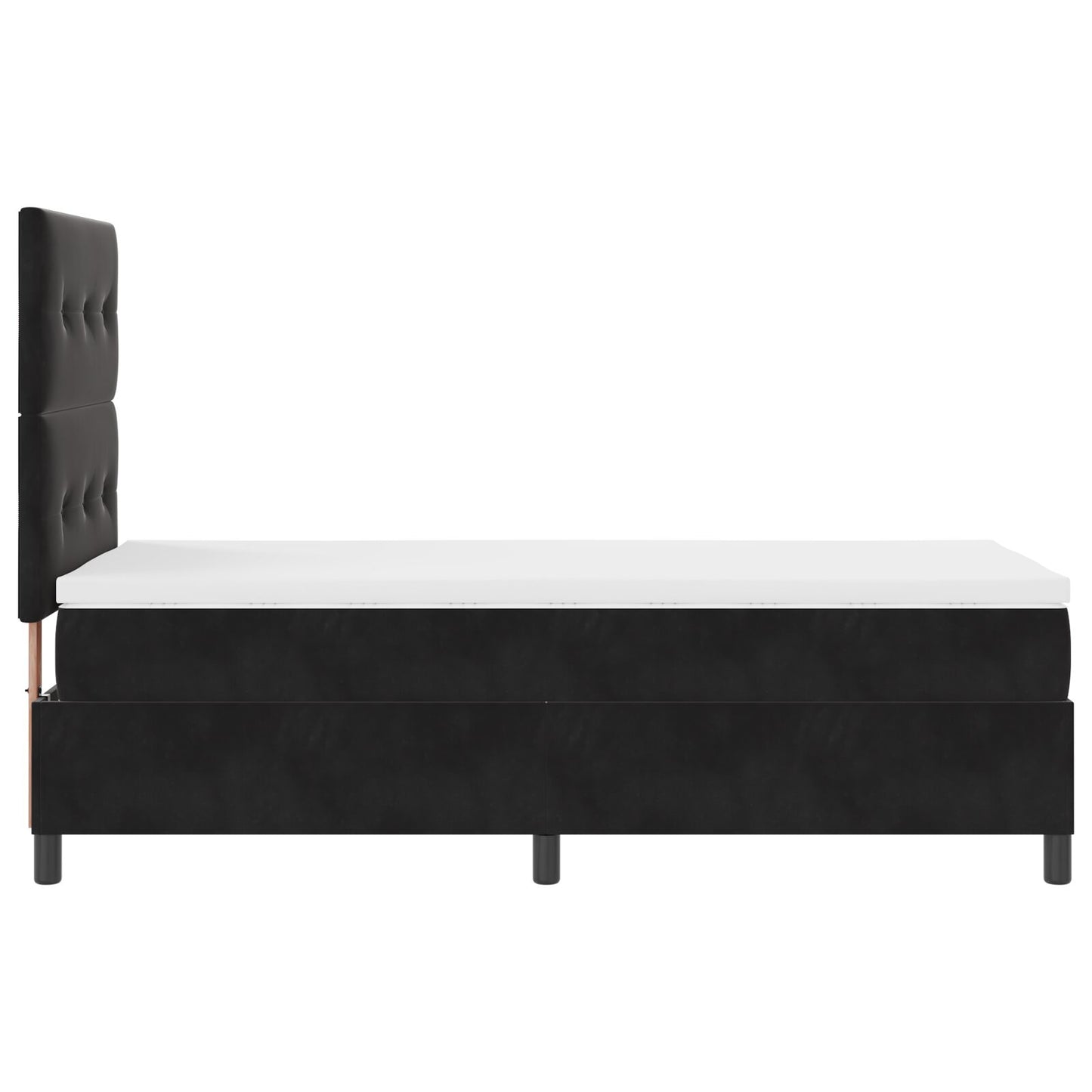 vidaXL Boxspring Bed met Matras Zwart 90x200 cm Velvet