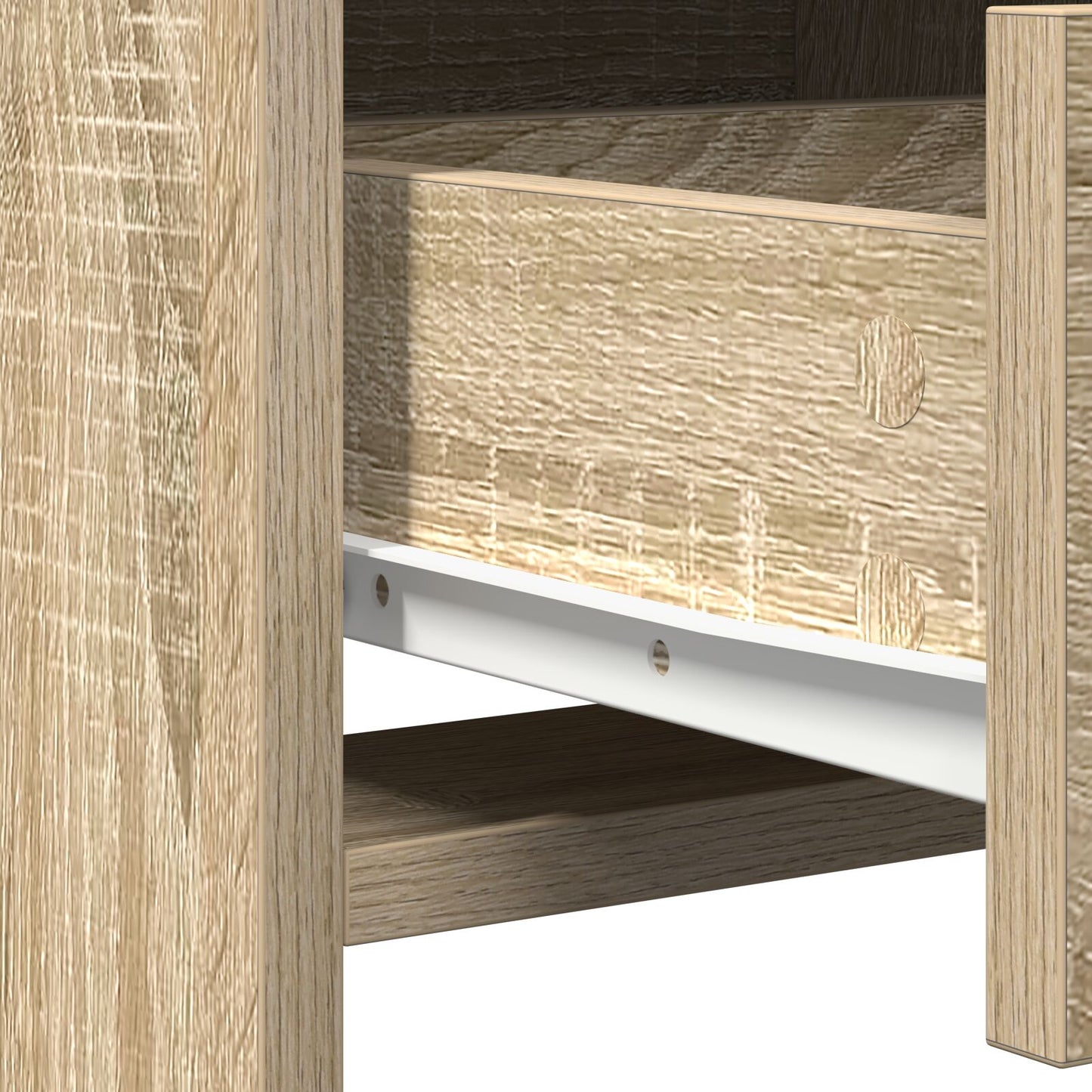vidaXL 2-delige kaptafelset met LED in Sonoma eiken en gefabriceerd hout