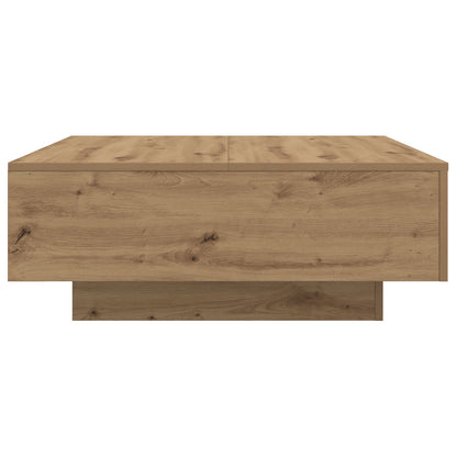 vidaXL Salontafel met LED-Lampen Artisan Eik 80x80x31 cm