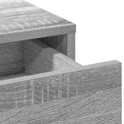 vidaXL 2-delige Kaptafel Set met LED Grijs Sonoma Hout